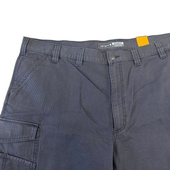 Carhartt Rugged Flex Gray Canvas Cargo Short Men SZ 46 Relaxed Fit With Tags - Picture 12 of 13